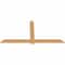 Ekena Millwork Eugene Smooth Timber Gable Bracket, Western Red Cedar, 84"W x 42"H x 1 1/2"D x 5 1/2"F, 12/12 Pitch GBW084X42X0206EUG00SWR - alternate 4